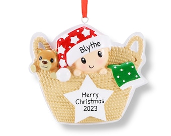 Baby Boy Ornament, Christmas Ornament, Baby Ornament, Baby First Christmas, New Baby Ornament, Babys 1st Christmas, Newborn Ornament