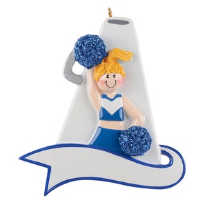 Cheerleader Ornament, Cheerleader Gift, Cheer Coach Gift, Custom Ornament, Gift For Cheerleader, Sports Ornament, Cheer Team Gift, Pom Pom
