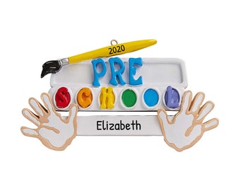 Personalized Preschool Ornament - Custom Keepsake Ornament For Kids With Name - Preschool Memory Ornament - Pre K Gift - Teacher Ornament
