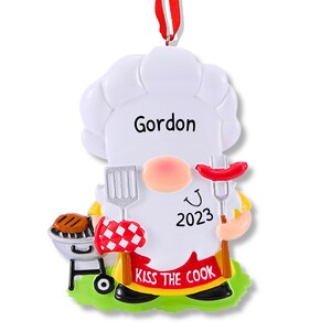Chef Ornament, Christmas Ornament, Baker Ornament, Chef Gift, Cooking Ornament, Christmas Decor, Cook Ornament, Hanging Ornament, Chef Name