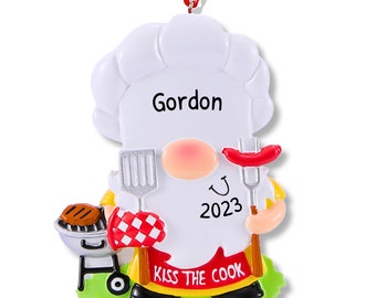 Chef Ornament, Christmas Ornament, Baker Ornament, Chef Gift, Cooking Ornament, Christmas Decor, Cook Ornament, Hanging Ornament, Chef Name