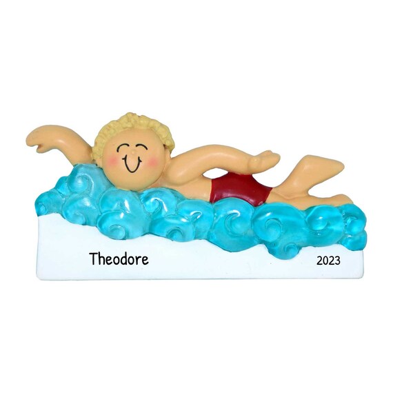 Diver Kids Team Coach 4.75x2 Custom Learning Swim Ornament Swimmer Christmas Ornament Gift for Swimmers Personalized Swim Ornament