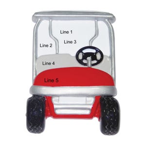 Golfornament, golfkerstornament, golfkarornament, gepersonaliseerd cadeau voor mannen, golfdecoratie, kerstversiering, cadeau golfliefhebbers afbeelding 2