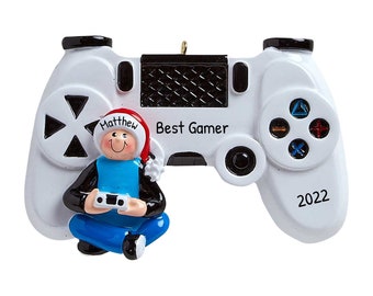 Best Gamer Ornament, Personalized Ornament, Video Game Ornament, Gamer Ornaments, PS4 Ornaments, Stocking Stuffer, Teenager Gift,Advent Gift