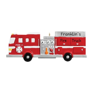 Personalized Fire Truck Ornament 2023 - Firefighter Ornaments, Fireman Ornaments - Fire Engine - Free Customization