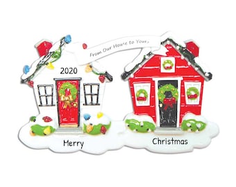 Personalized Neighbor Christmas Ornament - Friendship Ornament, Best Neighbor Ever - Our House to Yours - Free Customization