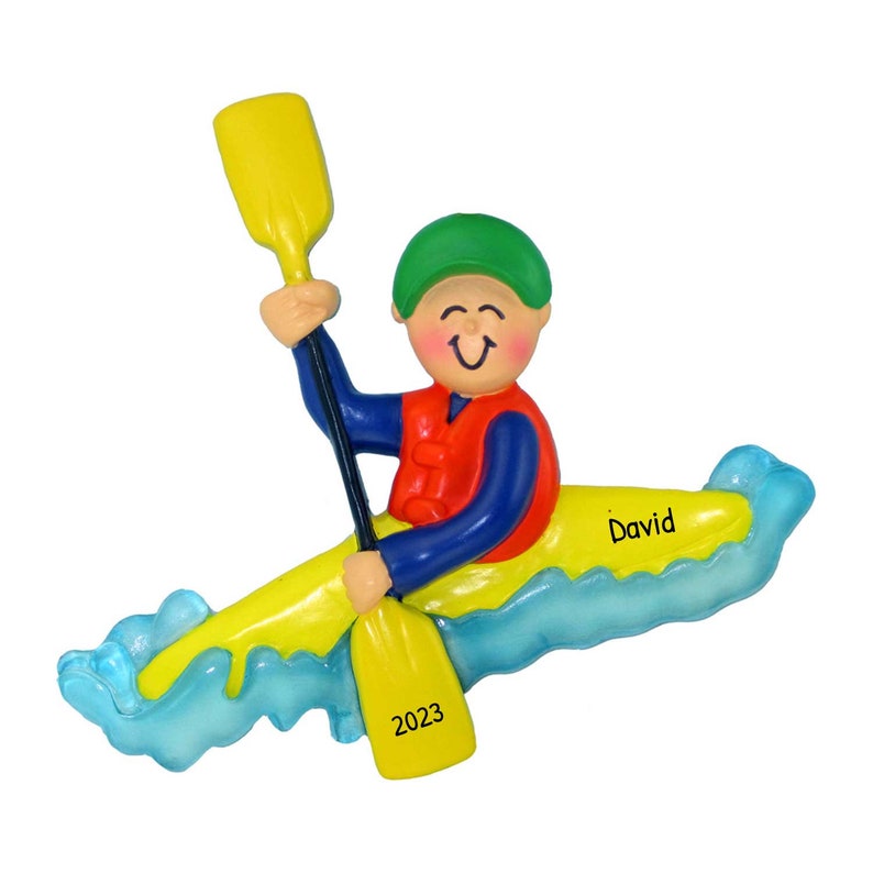 Canoe Ornament Personalized Canoeing Ornament Gift for Kayaker,Lake Camping 2.5x3.75 Custom Kayak Ornament Kayaking Christmas Ornament