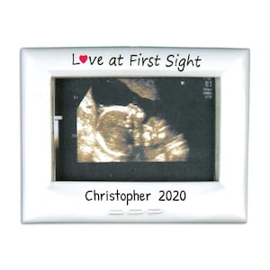 Baby erwartet Ornament, Ultraschall Bild Ornament, Liebe auf den ersten Blick, personalisierte Rahmen Ornament, Ultraschall Foto Ornament, Geschenk