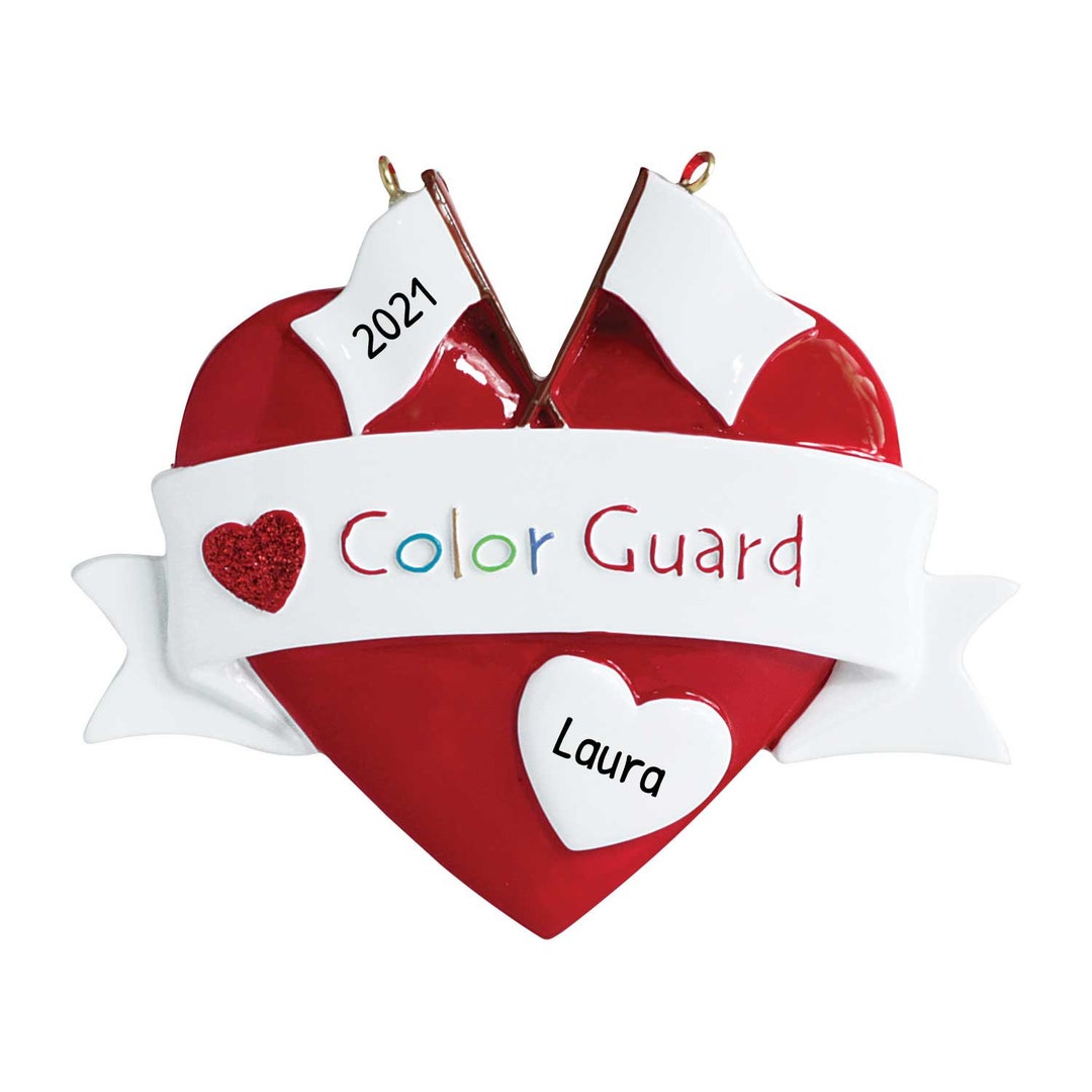 Personalized Color Guard Ornaments Flag Girl Ornament, Flag Ornaments