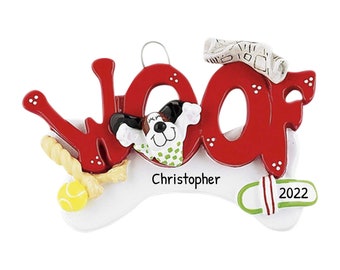 Dog Mom Coffee Ornament, Personalized Dog Paw Gift