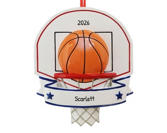 Personalized Basketball Ornament - Basketball Decor - Sport Ornament