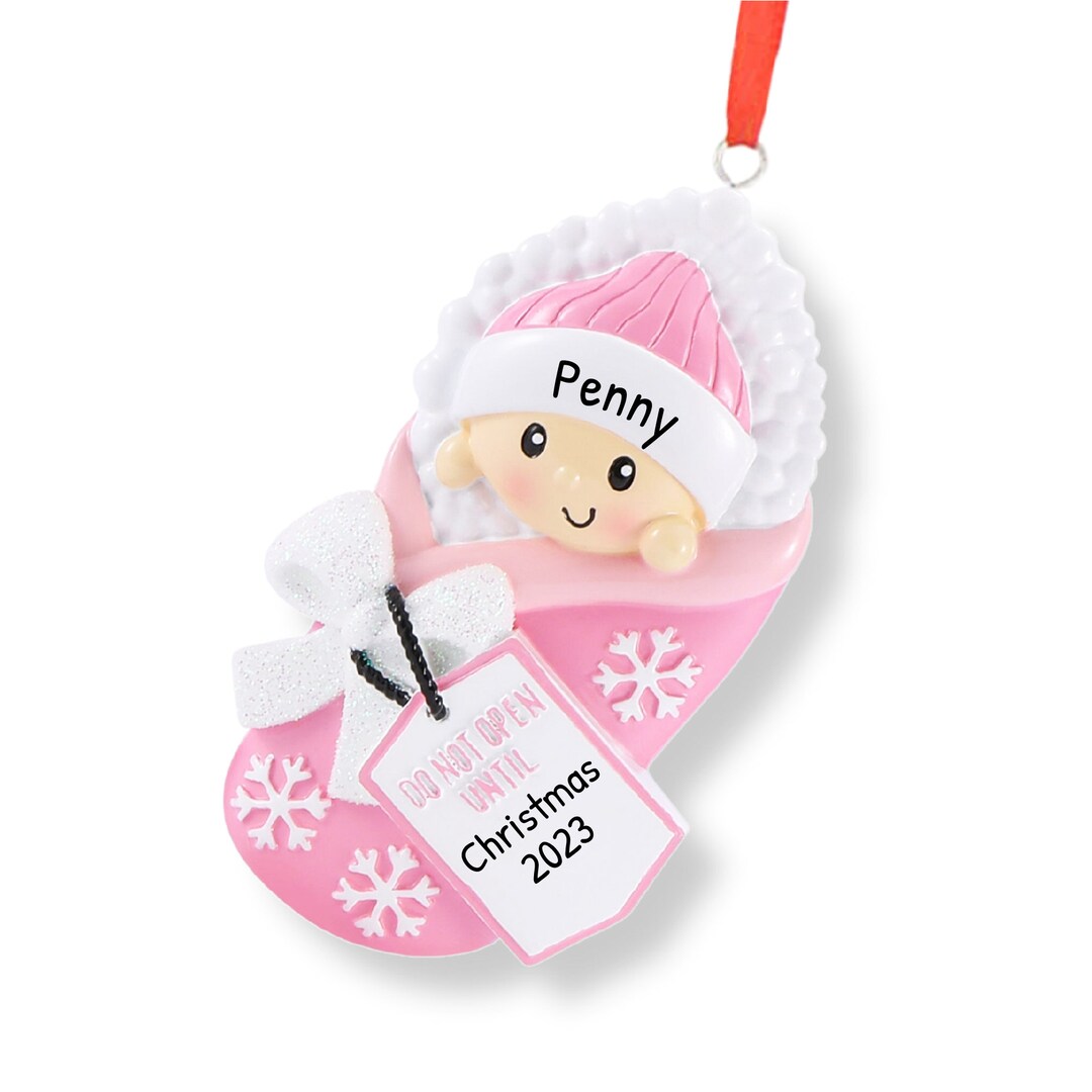 Baby Girl Christmas Ornament, First Christmas Tree Decoration, New Baby Ornament, Baby First
