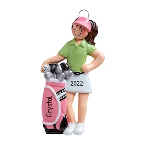 Girl Golf Ornament, Personalized Golfer Ornament, Lady Golfer Christmas Ornament, Female Golfer Ornament, Custom Ornament, Gift For Golfer