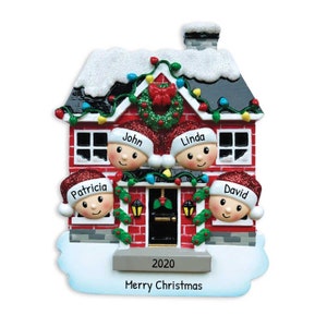Personalized Family Ornament 2023 - Family of 4 New House Ornament Homewarming Gift First House Ornament  - Free Customization