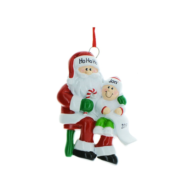 Kid Gift Christmas Nursery 4x3.25 Personalized Santa Ornament Custom Santa Clause Ornament Santa Christmas Ornament Santa Tree Decor