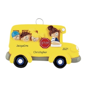 School Bus Ornament, Back to School Ornament, Bus Driver Gift, Personalized School Ornament, Appreciation Gift, Custom Ornament, Keepsake