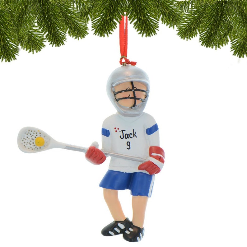 Personalized Lacrosse Ornament Lacrosse Christmas Ornament Etsy