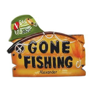 Personalized Fishing Ornament 2023 - Fly Fishing Ornament, 12 Days of Fishmas - Gone Fishing - Free Customization