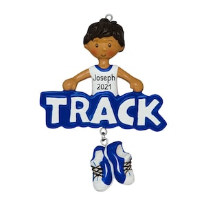 Track And Field Ornaments, Personalized Running Ornaments, Jogger Ornament, Gift For Runners, Track Boy Black, Track Shoes Ornament