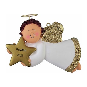 Personalisierte Engel Ornamente für Weihnachtsbaum - Schutzengel Geschenke, Engel wacht über Dich - Kostenlose Anpassung