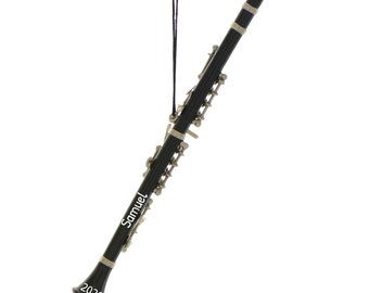 Ornamento per clarinetto, regali per clarinetto, decorazione natalizia per clarinetto, decorazione per banda musicale, ornamento per strumento a fiato, regalo per amanti della musica