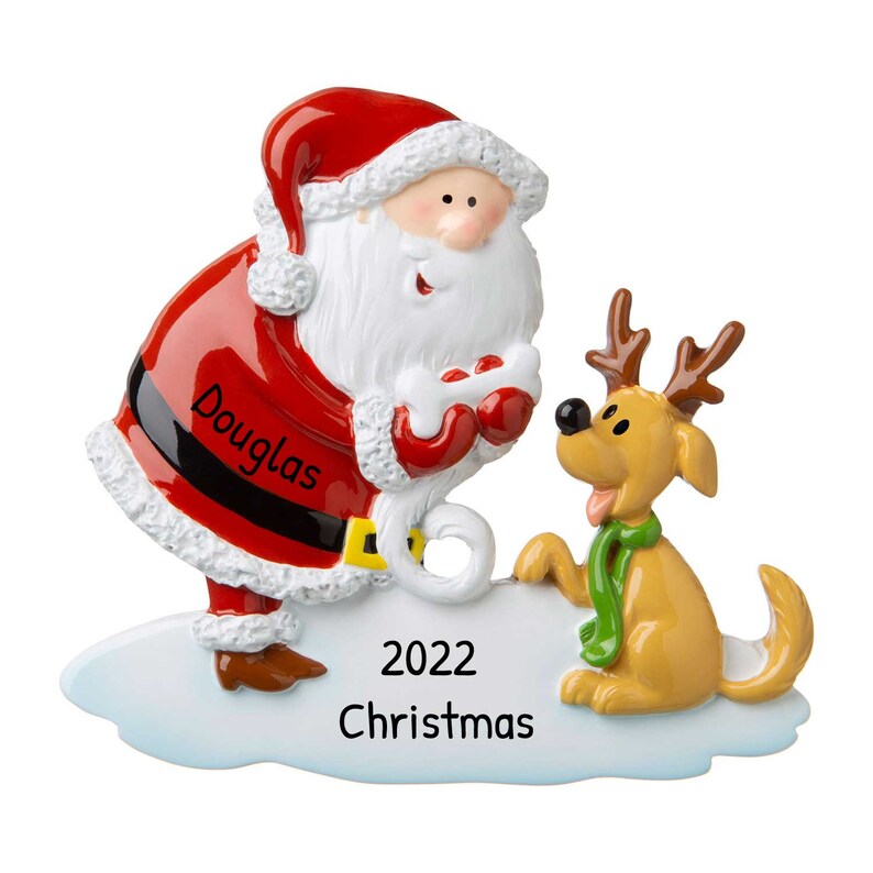 Santa Tree Decor Santa Christmas Ornament 3.75x4 Christmas Nursery Custom Santa Clause Ornament with Name Personalized Santa Ornament