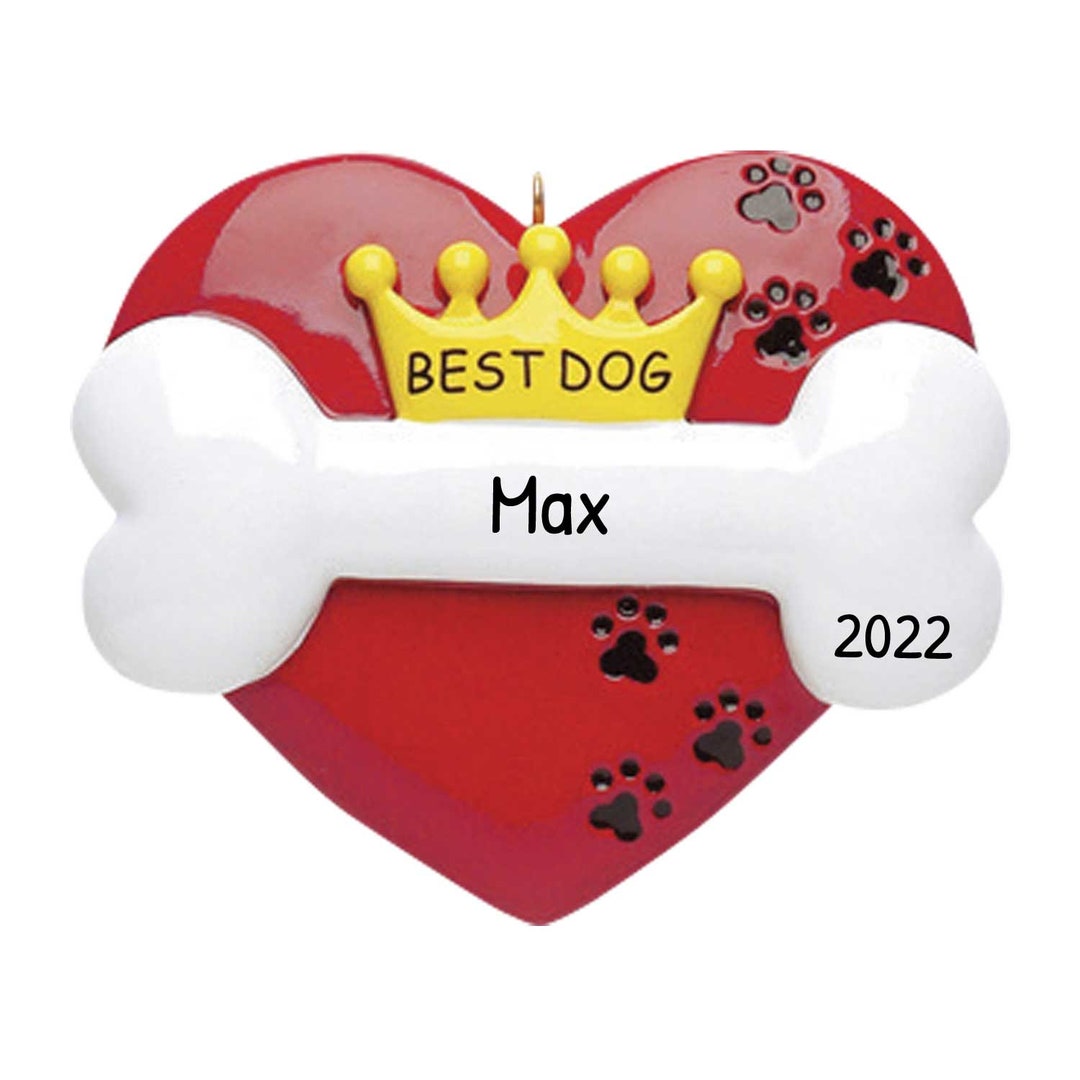 Personalized pet ornaments 2023 dog christmas ornaments red heart