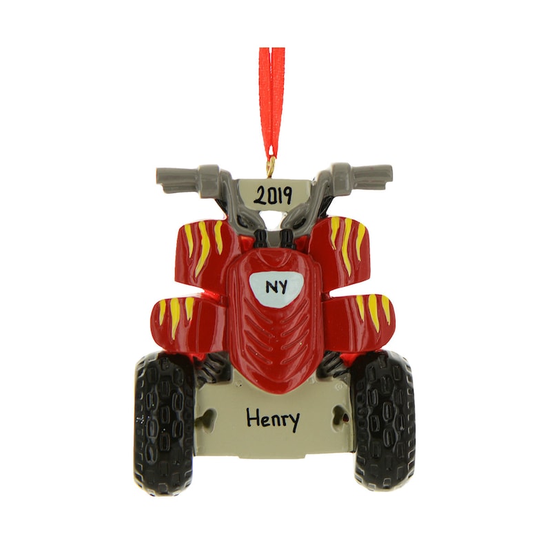 Personalized ATV Ornament Four Wheeler Ornament Personalized Etsy