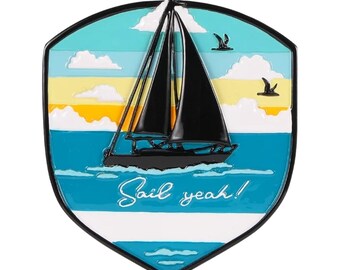 Enfeite de barco à vela, Enfeite náutico, Enfeite costeiro, Enfeite de verão, Decoração para casa de praia, Presente personalizado, Enfeite de iate, Pingente para bolsa