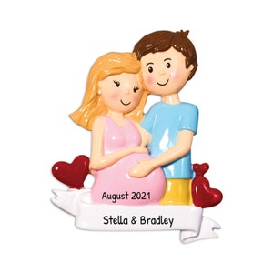 Personalized Baby Expecting Ornament 2023 - Couple Baby Expecting Ornament Baby Bump Ornament 2023 - Free Customization