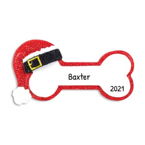Personalized Pet Ornaments 2023 - Dog Christmas Ornaments Santa Dog Bone Christmas Ornament Dog Ornaments - Free Customization