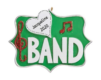 Personalized Band Ornament - Marching Band Ornament, Music Teacher Ornament, Instrument Ornaments, Band Director Gifts - Free Customization