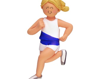 Personalized Running Ornament, Workout Ornament, Jogger Ornament, Marathon Ornament, Running Gifts, Track Ornament, Gift For Runners