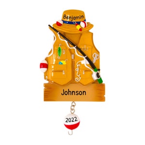 Personalized Fishing Ornament 2024 - Fisherman Ornament