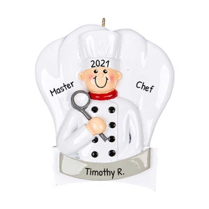 Personalized Chef Ornament, Cooking Ornament, Baker Ornament, Chef Guy Ornaments, Personalized Gift, Custom Ornaments, OrnamentsbyElves