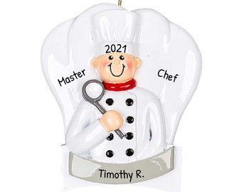 Personalized Chef Ornament, Cooking Ornament, Baker Ornament, Chef Guy Ornaments, Personalized Gift, Custom Ornaments, OrnamentsbyElves