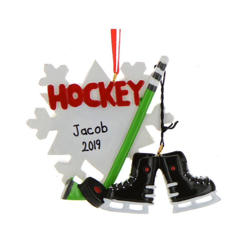 Personalized Ice Hockey Ornament Ice Hockey Christmas Etsy