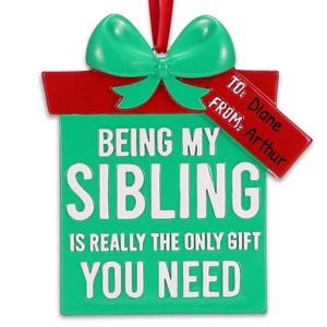Adornos navideños personalizados para hermanos 2025: adorno para hermano y hermana, adornos navideños familiares, regalos para hermanos.