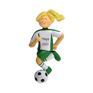 Personalized Soccer Ornament For Girls