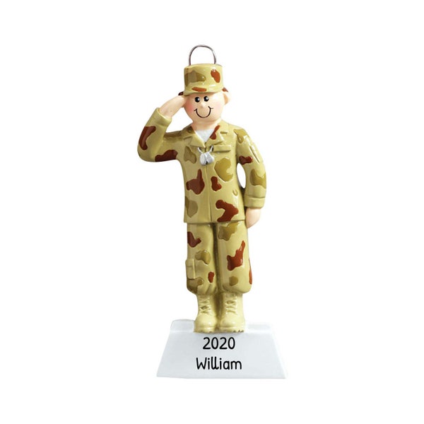Personalized Ornament Army Etsy