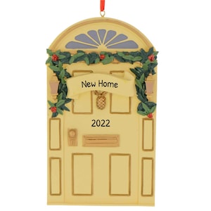 Personalized New Apartment Ornament 2023 - First Christmas In New Home Ornament - Cream Door - Free Customization With Gift Box