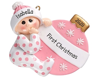 Adorno navideño especial para la primera Navidad de una niña - Adorno navideño especial para bebés