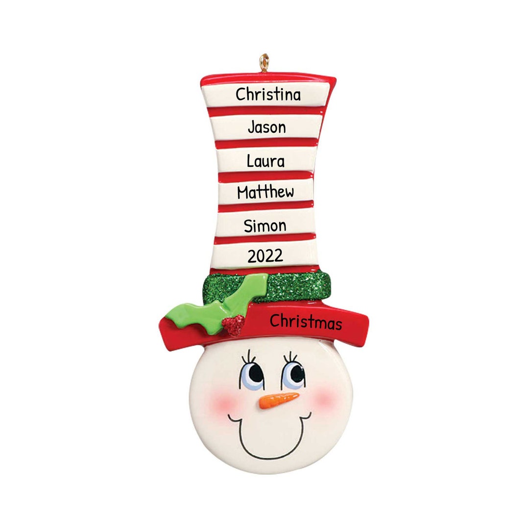 Personalisiertes Oma Schneemann Ornament - Weihnachtskugel Mit Namen 8cm Acryl