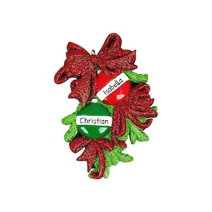Personalized Christmas Ornaments For Couples - Couple Christmas Ball Ornaments for Christmas Tree - Free Customization