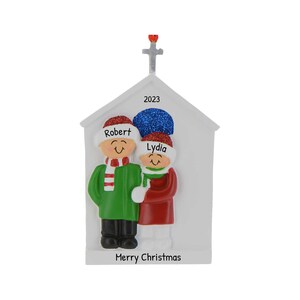 Personalized Christmas Ornaments For Couples - Church Couple Ornaments Church Ornaments For Couples - Free Customization