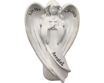 Ornement d'ange personnalisé, Ornement de statue d'ange commémoratif, Ornement d'ange personnalisé, Cadeau d'ange religieux, Ornement d'angle moderne, Ange