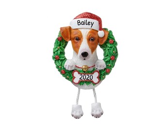 Personalized Pet Ornaments 2023 - Dog Christmas Ornaments Purebred Jack Russell Terrier Dog Ornaments - Free Customization with Gift Box