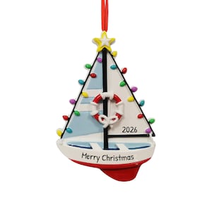 Sailboat Ornament, Sailing Ornament, Personalized Gift, Nautical Ornament, Boat Ornament, Marine Ornament, Custom Ornaments, Christmas 2024