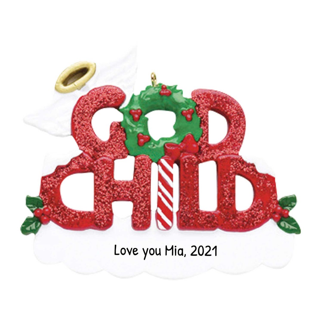 Personalized Godchild Christmas Ornament, Godchild Ornament, Custom ...