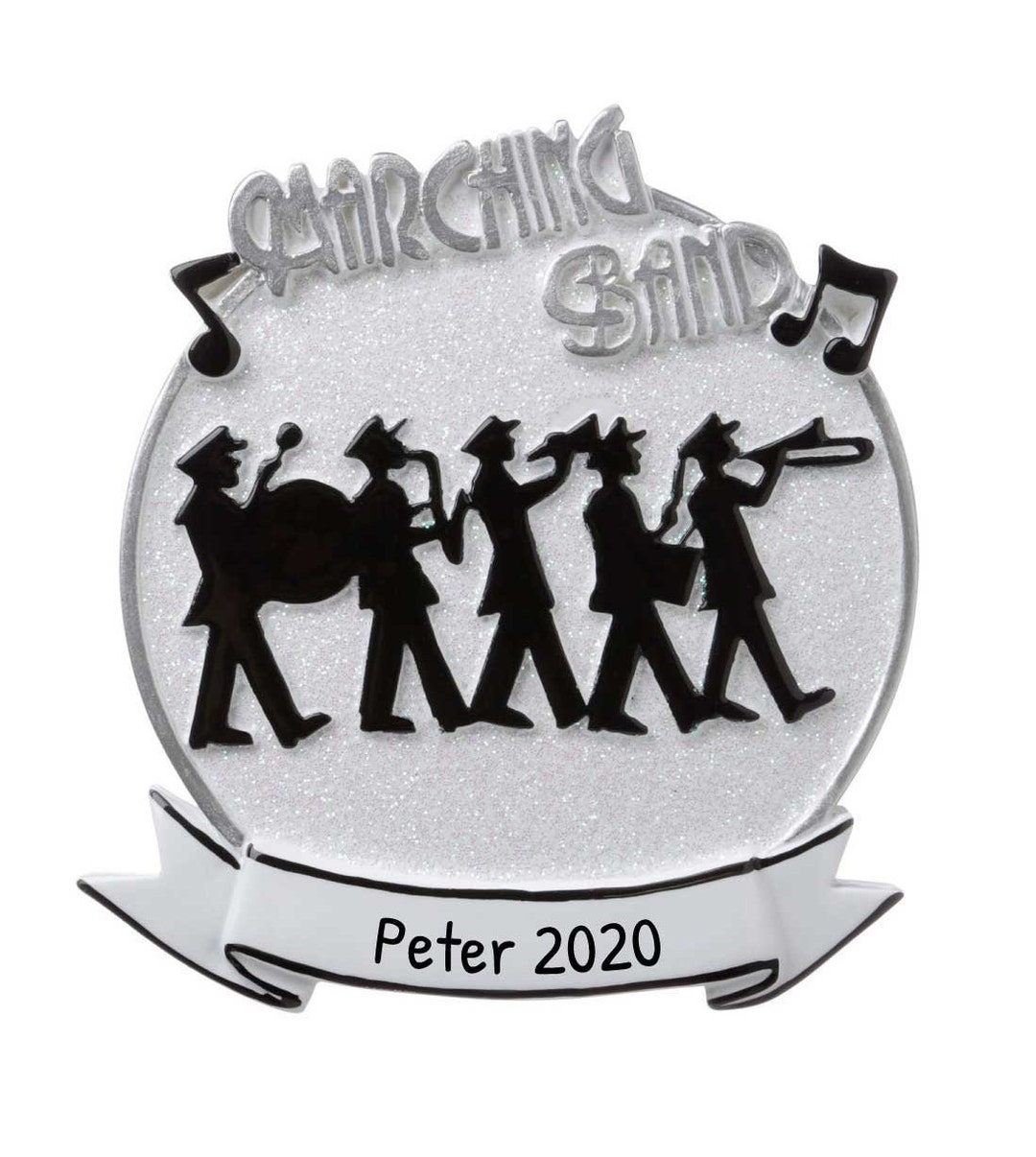 Personalized Marching Band Ornament Music Teacher Ornament, Instrument
